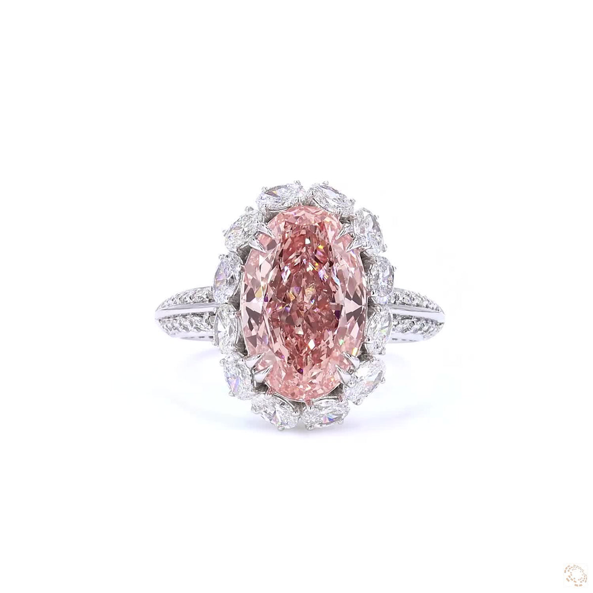 6.31 ct. Pink Lab Diamond Oval Ring