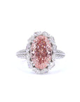 6.31 ct. Pink Lab Diamond Oval Ring