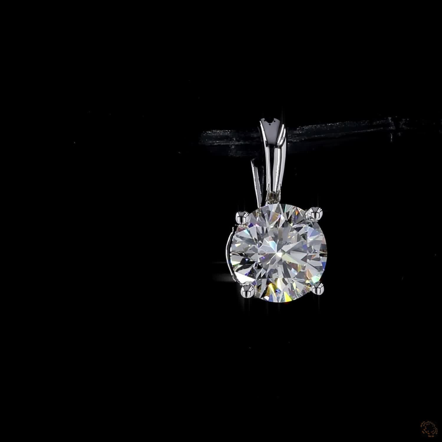 0.38 ct. White Round Lab Diamond Solitaire Pendant