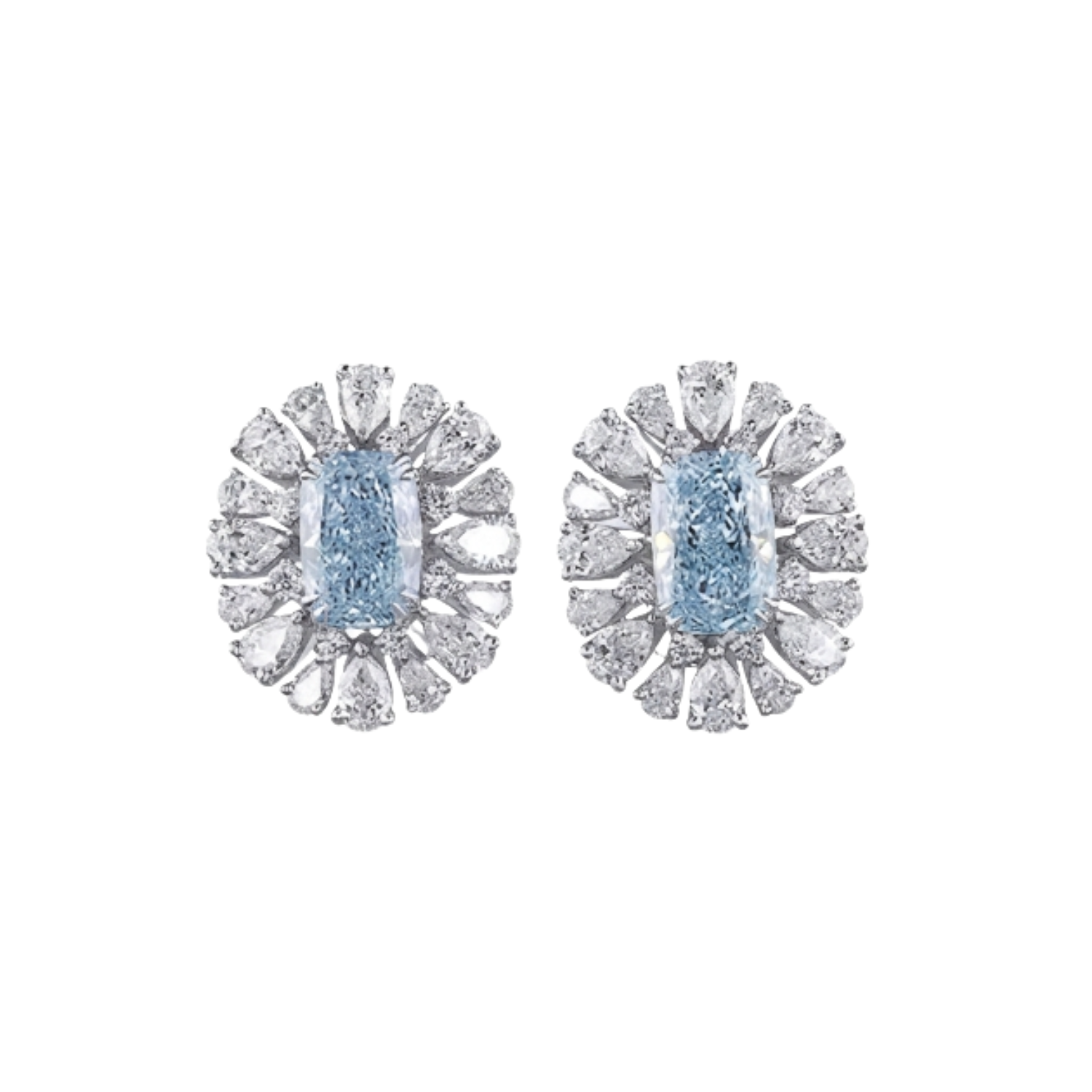 2.11 ct. Blue Lab Diamond Stud Earrings