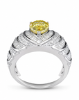 2.02 ct. Yellow Lab Diamond Halo(Pave) Ring