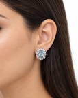 2.11 ct. Blue Lab Diamond Stud Earrings