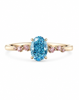 1.02 ct. Blue Lab Diamond Solitaire Ring