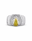 2.02 ct. Yellow Lab Diamond Halo(Pave) Ring