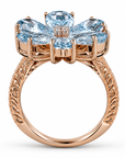 6.72 ct. Blue Lab Diamond 6-Piece Floral Ring
