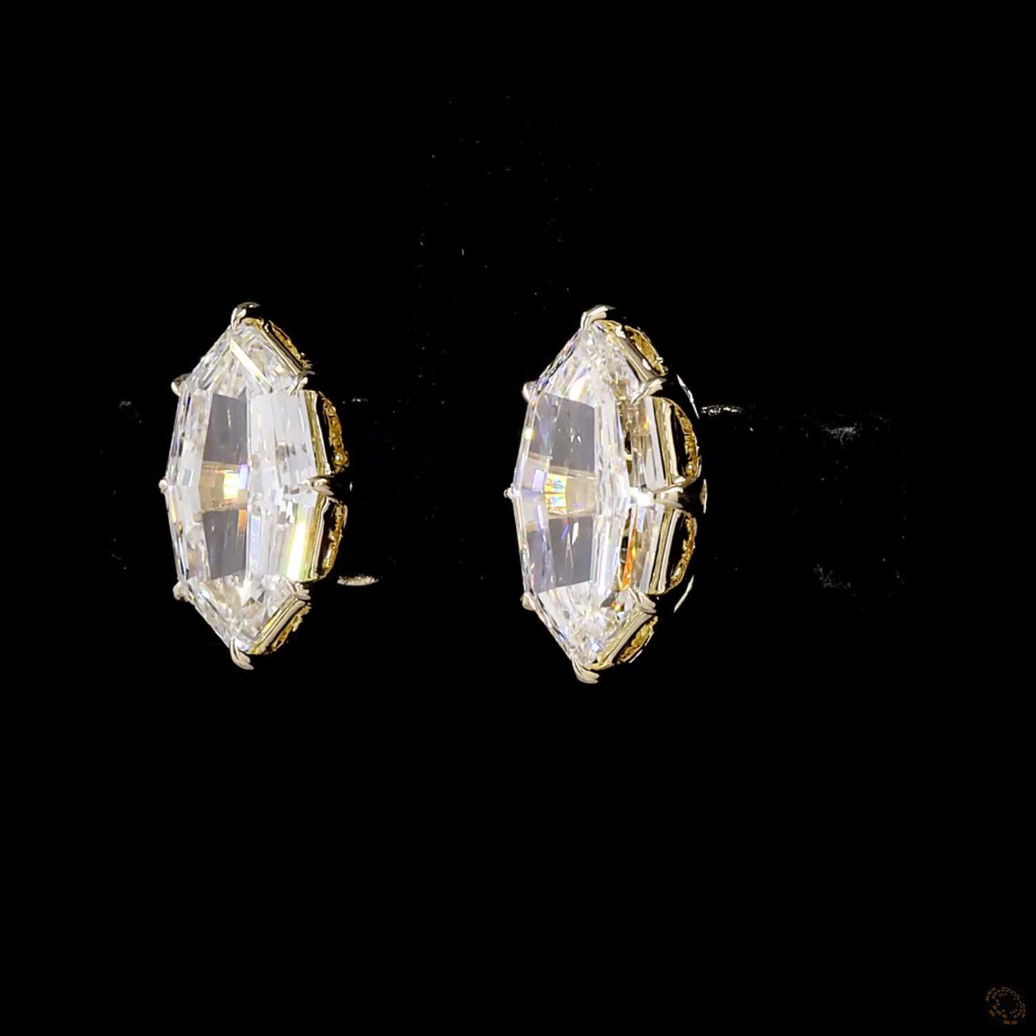 3.90 ct. White Marquise Lab Diamond Earrings