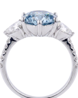 2.81 ct. Blue Lab Diamond 3-Piece Ring