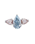 2.21 ct. Blue Lab Diamond 3-Piece Ring