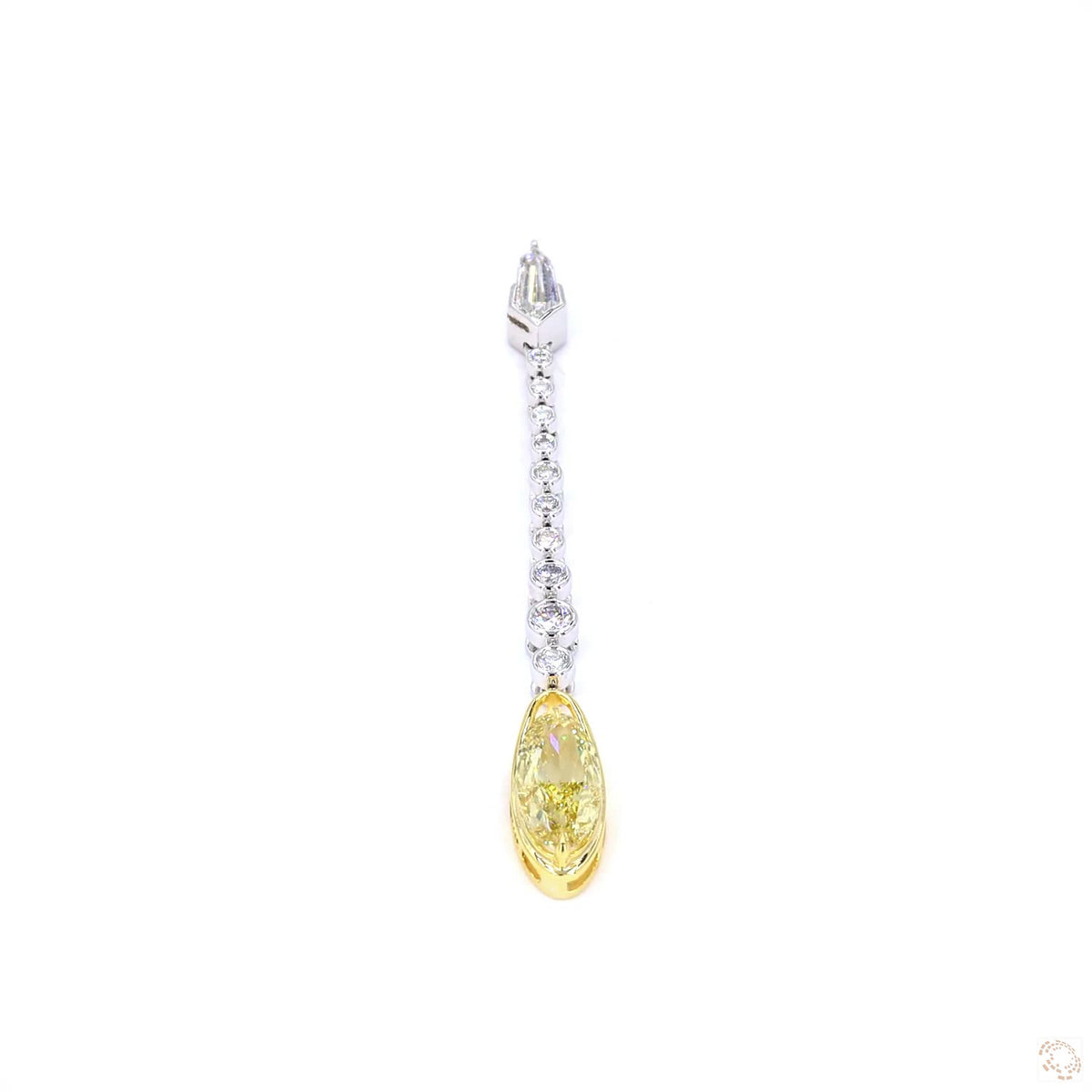 3.07 ct. Yellow Oval Lab Diamond Drop Earrings