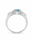 1.58 ct. Blue Lab Diamond Side Stone Ring