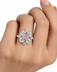 3.50 ct. Pink Cushion Lab Diamond Ring
