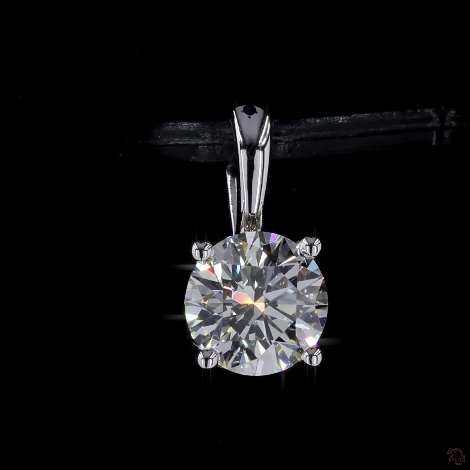 0.38 ct. White Round Lab Diamond Solitaire Pendant