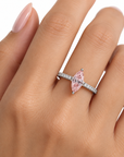 0.86 ct. Pink Marquise Lab Diamond Ring