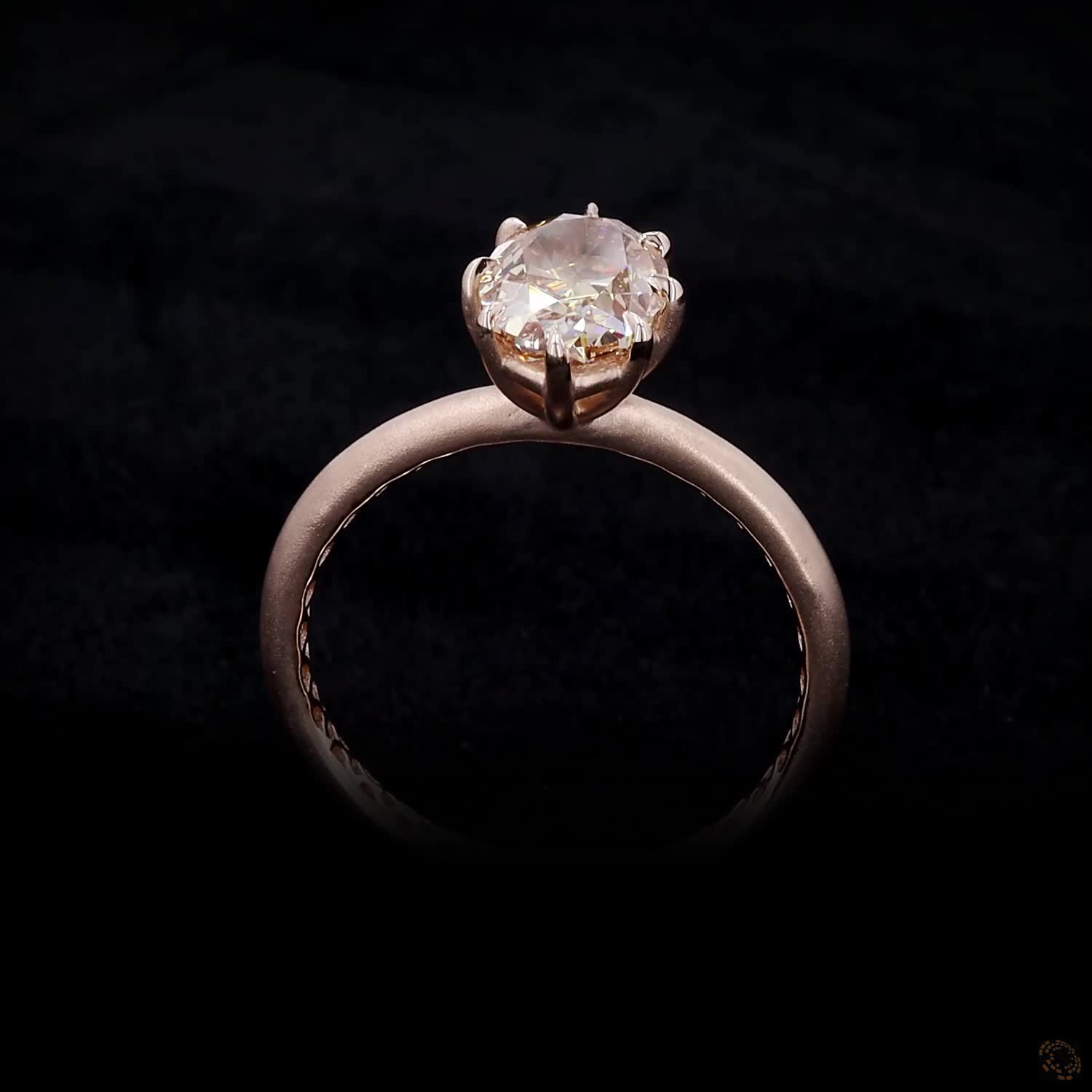 2.01 ct. Brown Oval Lab Diamond Solitaire Ring
