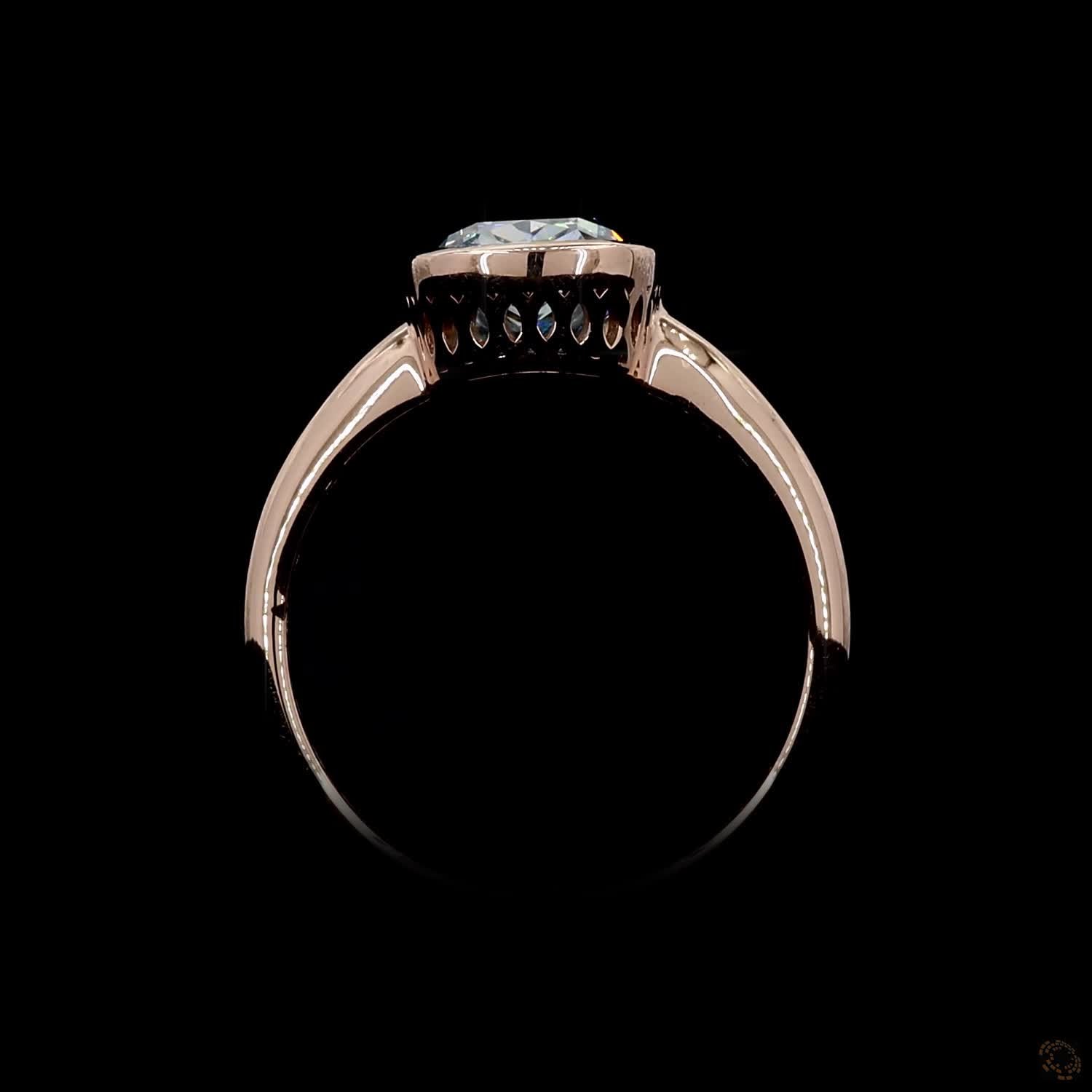 3.33 ct. Blue Cushion Lab Diamond Solitaire Ring