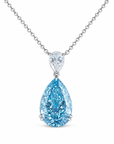 9.06 ct. Blue Lab Diamond Pendant with Chain