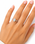 1.00 ct. Oval Lab Diamond Halo Ring