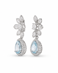 1.44 ct. Blue Lab Diamond Drop Earrings