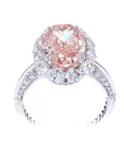 6.31 ct. Pink Lab Diamond Oval Ring