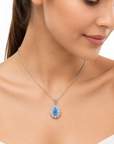 1.16 ct. Blue Lab Diamond Pendant