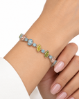 23.14 ct. Multi-Color Lab Diamond Tennis Bracelet