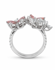 1.6 ct. Pink/White Lab Diamond Butterfly Ring
