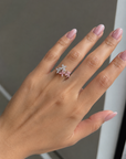 1.6 ct. Pink/White Lab Diamond Butterfly Ring