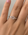 1.50 ct. Pink Oval Lab Diamond Solitaire Ring