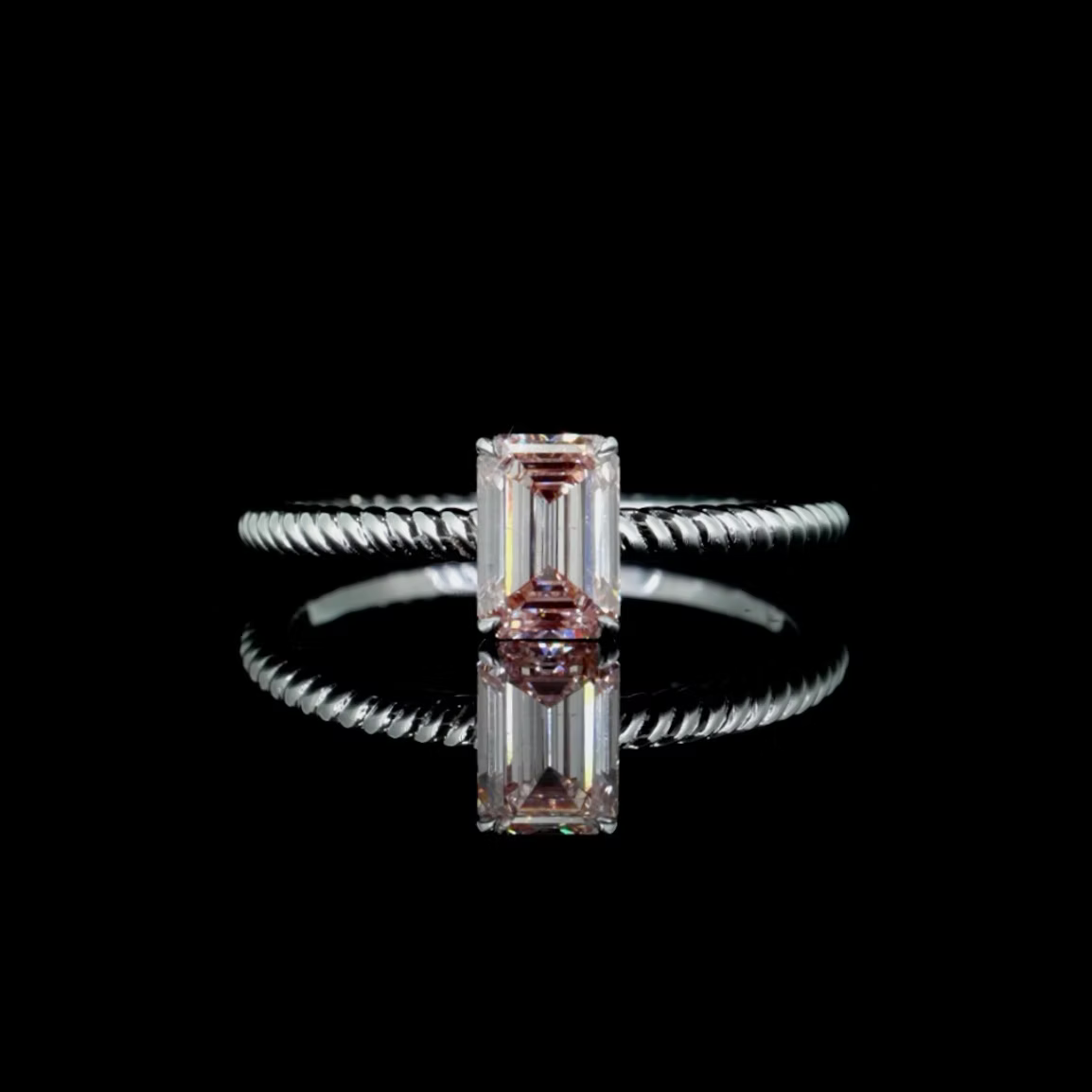 1.00 Ct. Pink Solitaire Ring