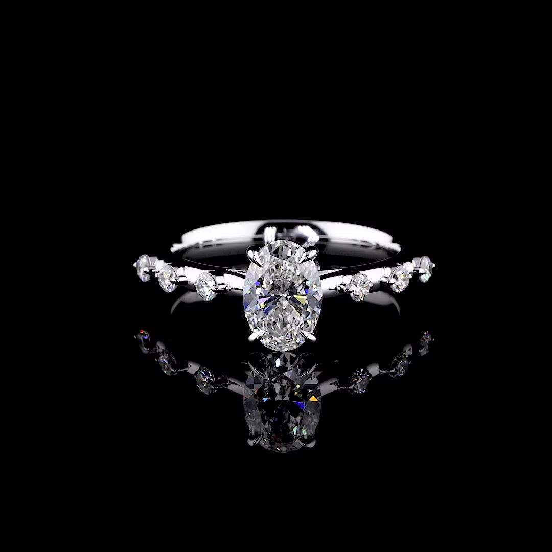 1.02 ct. Oval Diamond Solitaire Ring