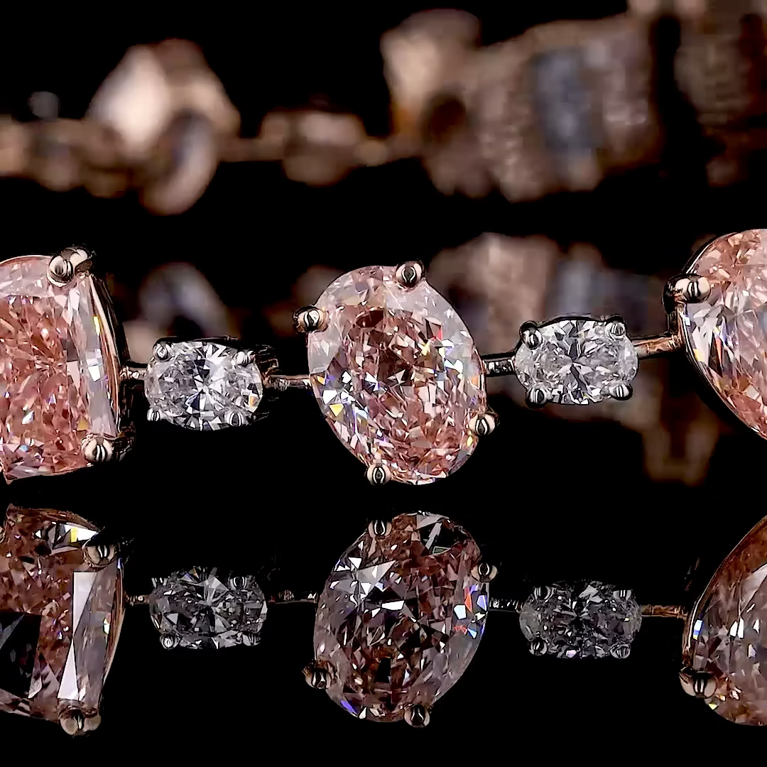 11.07 ct. Pink Diamond Tennis Bracelet