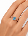 1.02 ct. Blue Lab Diamond Solitaire Ring