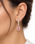 2.20 ct. Pink Elongated Oval Lab Diamond Earrings