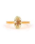 2.01 ct. Yellow European Cut Natural Diamond Solitaire Ring