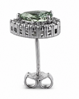 1.18 ct. Green Lab Diamond Halo Stud Earrings