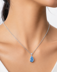 1.12 ct. Blue Lab Diamond Pendant