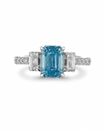 1.90 ct. Blue Lab Diamond 3-Piece Ring