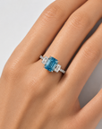 1.90 ct. Blue Lab Diamond 3-Piece Ring