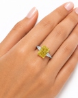 8.51 ct. Yellow Radiant Lab Diamond Ring