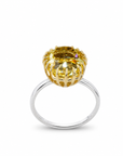 8.04 ct. Yellow Oval Lab Diamond Solitaire Ring