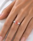 4.02 ct. Pink Pear Lab Diamond Solitaire Ring