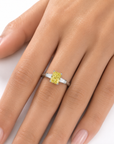 5.27 ct. Yellow Radiant Lab Diamond Solitaire Ring
