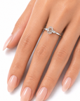 1.00 ct. Brown Oval Natural Diamond Three-Stone Ring