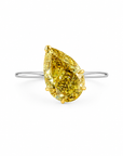 5.05 ct. Yellow Pear Lab Diamond Solitaire Ring