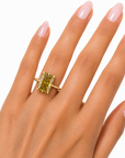10.29 ct. Yellow Radiant Lab Diamond Solitaire Ring