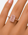 2.08 ct. Pink Radiant Lab Diamond Solitaire Ring