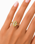 5.01 ct. Yellow Oval Natural Diamond Solitaire Ring