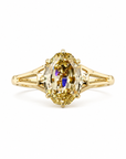 5.01 ct. Yellow Oval Natural Diamond Solitaire Ring