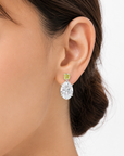7.31 ct. White Oval Lab Diamond Earrings