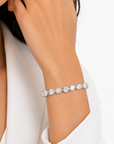 14.39 ct. White Pear Lab Diamond Bracelet